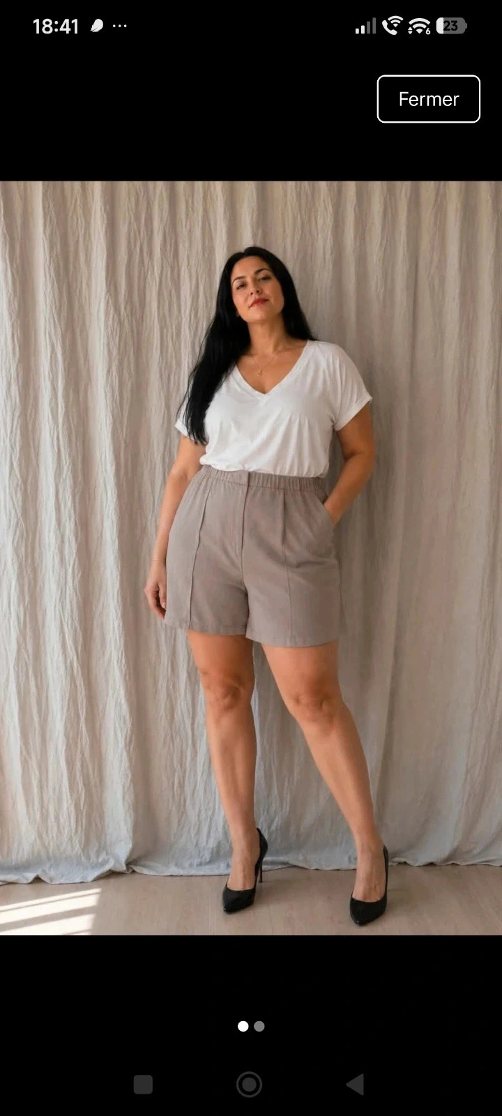 Short léger neuf type lin taille XL